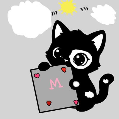 a small cat with a blank sheet of paper in its hand. the cat is sooooooo cute!