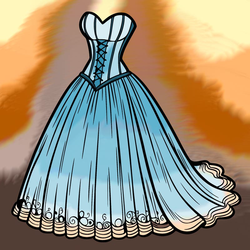 wedding dress-corset and a long and flowy skirt