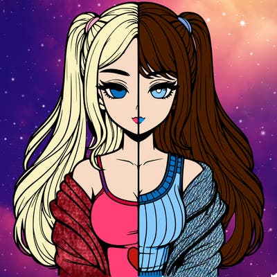 realistic girl split