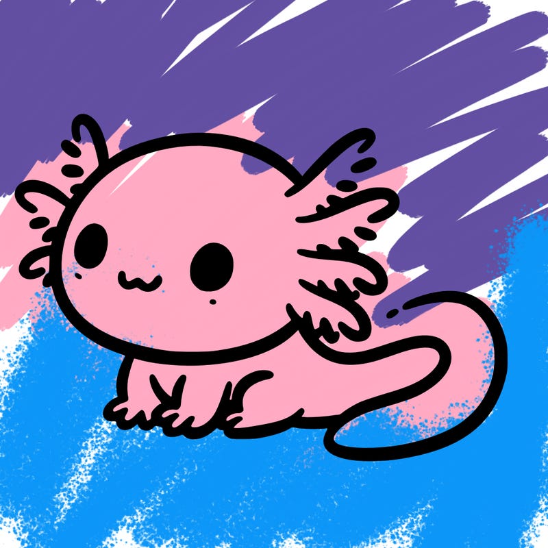 simple baby axolotl