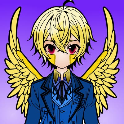 anime boy with wings
