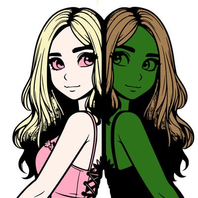 a realistic girl split