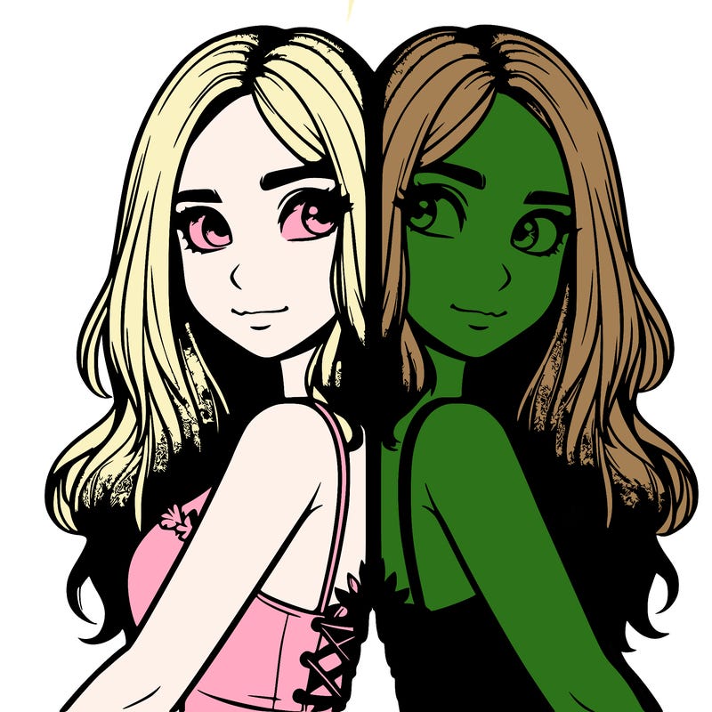 a realistic girl split