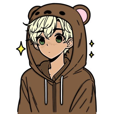 a 17 year old boy in a cute animal hoodie