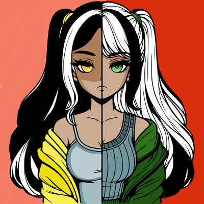 realistic girl split