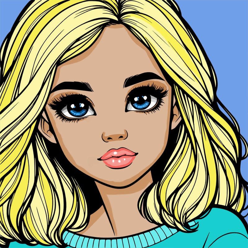 realistic girl whith cute eyes