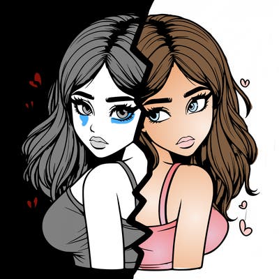 realistic girl split