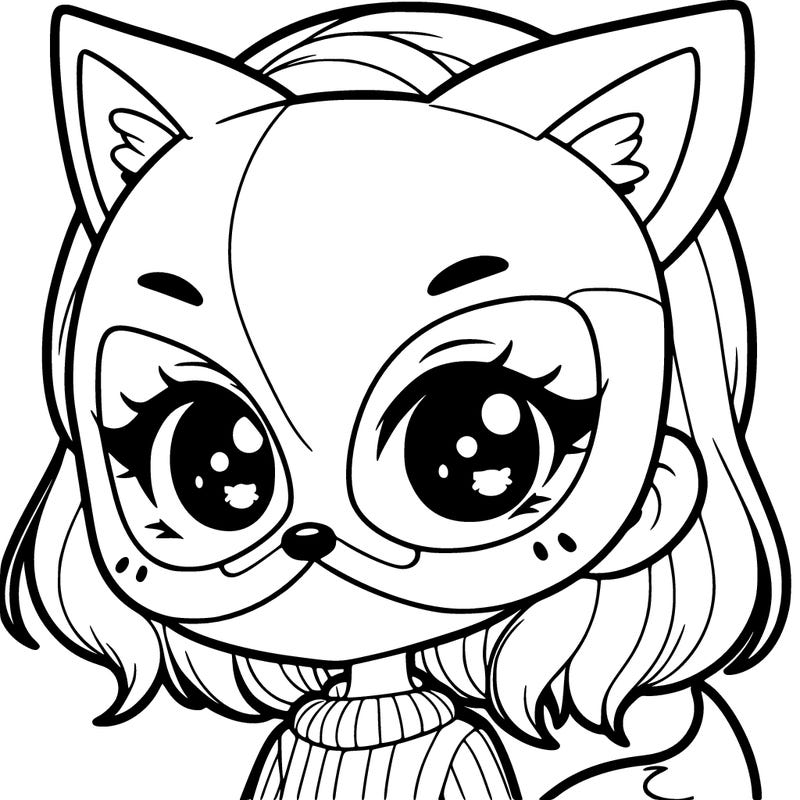 a girl with a fox mask