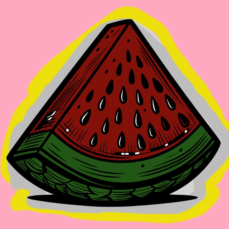 a wedge of watermelon