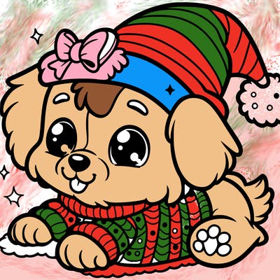 cute christmas dog