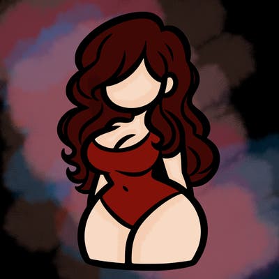 curvy woman with hair