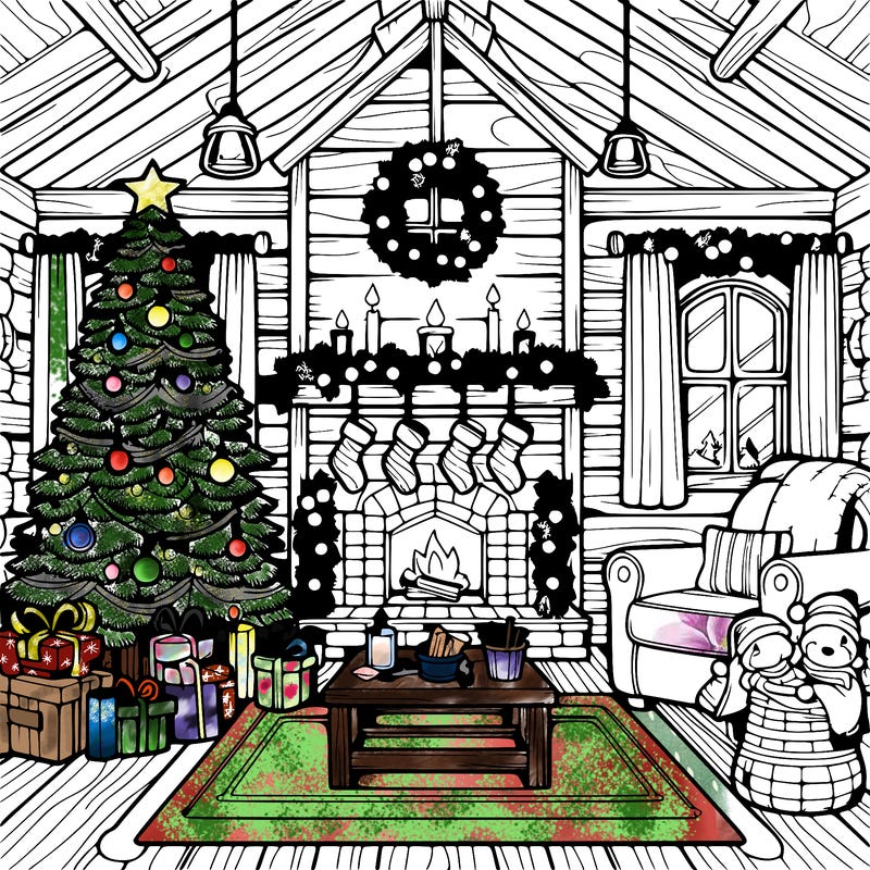christmas house interior