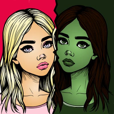 realistic girl split