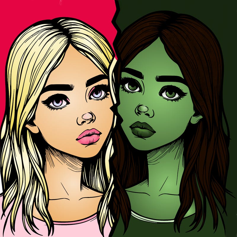 realistic girl split