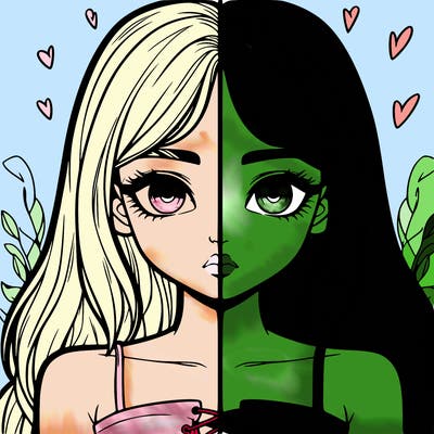 realistic girl split