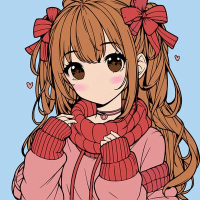 cute anime realistic girl