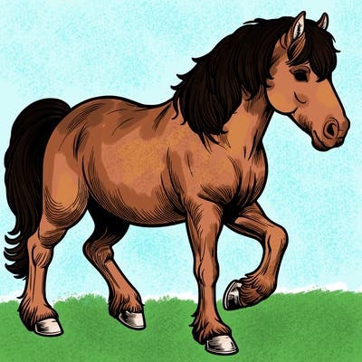 realistic horse