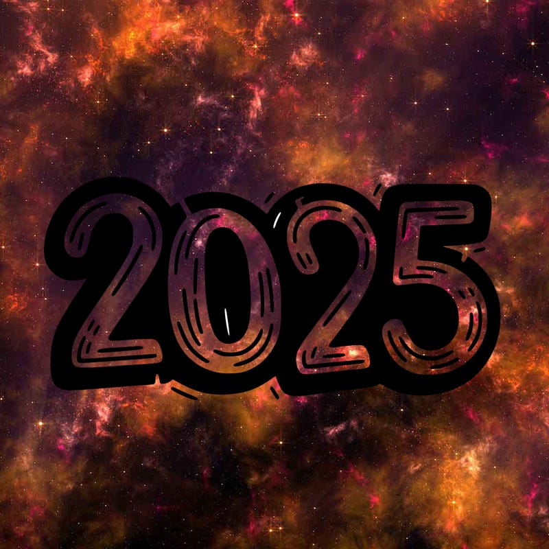 one line scrawled numbers sketch design “2025”