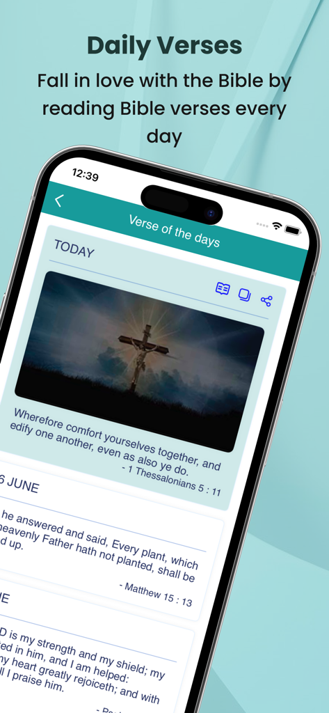 KJV Apocrypha - KJV伪经应用程序显示带有灵修图片的每日圣经经文