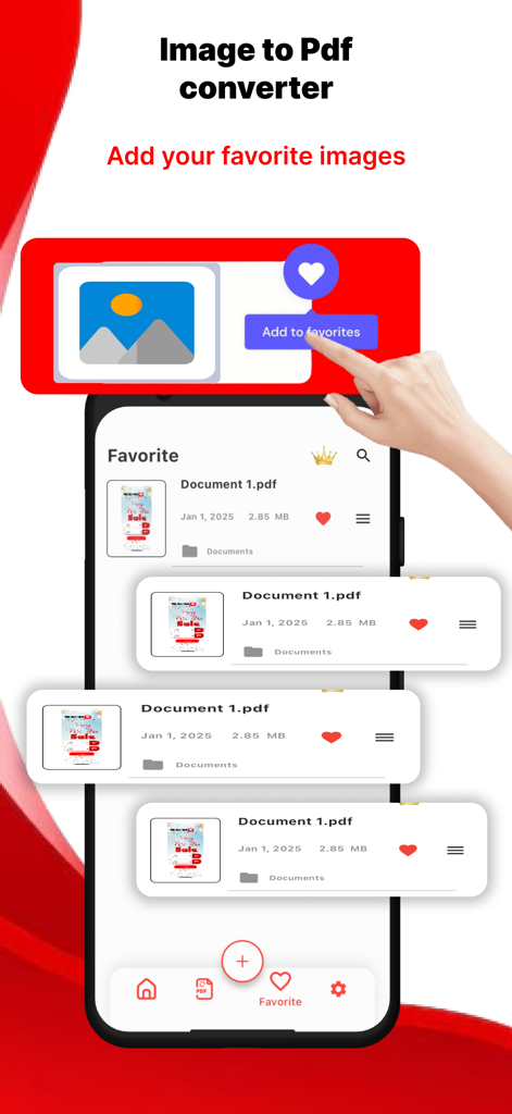 Image To PDF: OCR Text Scanner - Lista de documentos favoritos en la aplicación Imagen a PDF Escáner de texto OCR