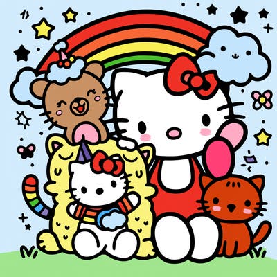 hello kitty and friends
