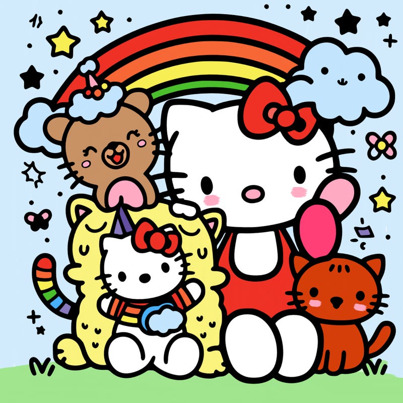 hello kitty and friends