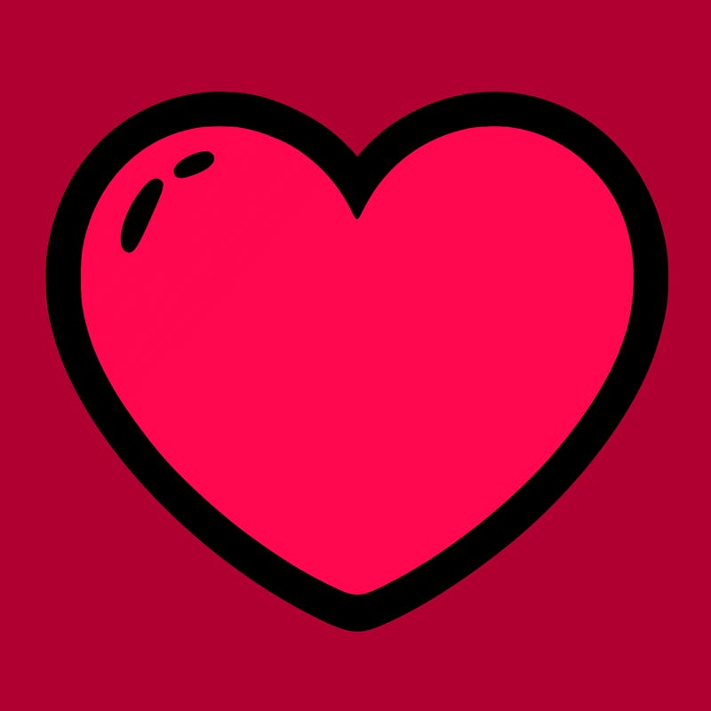 a blank heart