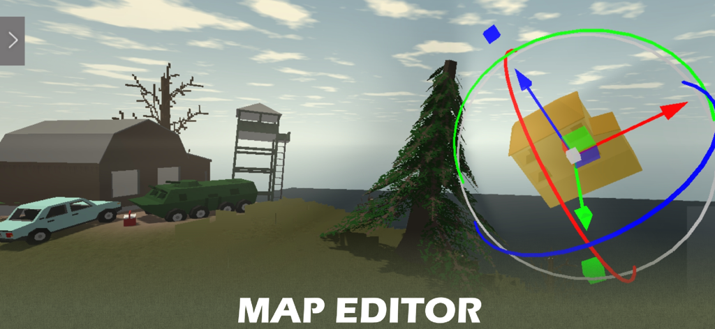 Erythros Lite - Erythros Lite game map editor interface with 3D object manipulation tools