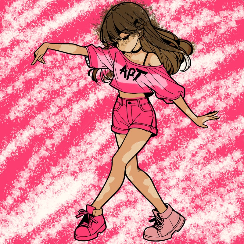 realistic girl danceing