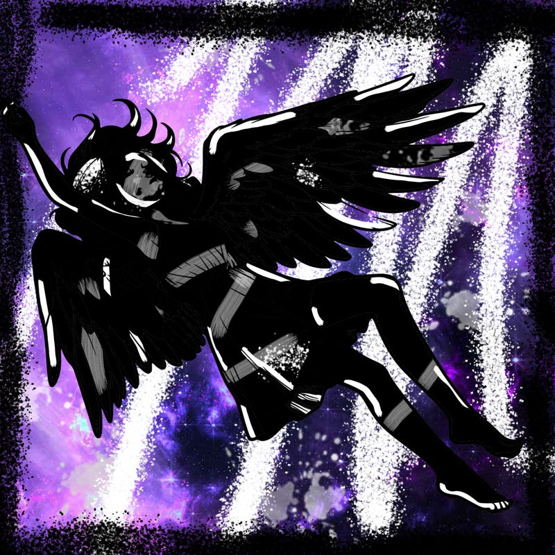 a falling angel realistic