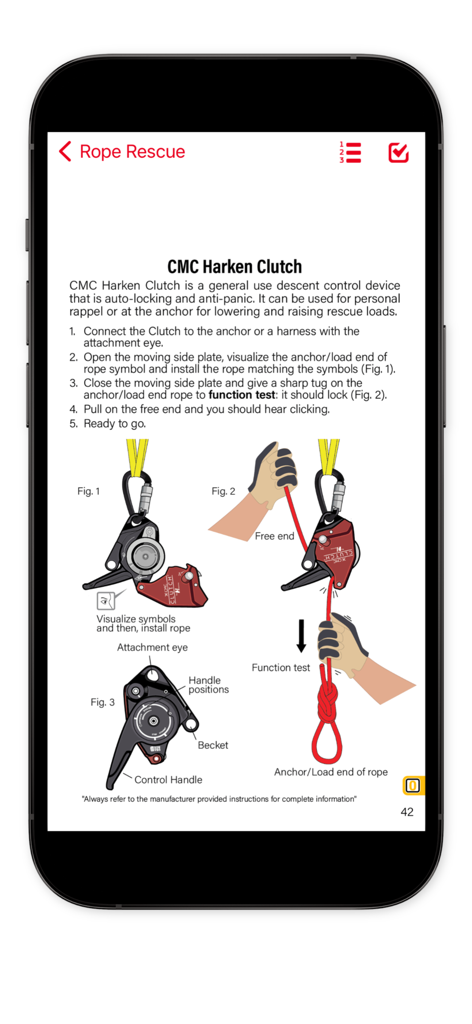 DRR Rescue - ロープレスキューでのCMC Harken Clutchの使用方法に関する説明ガイド