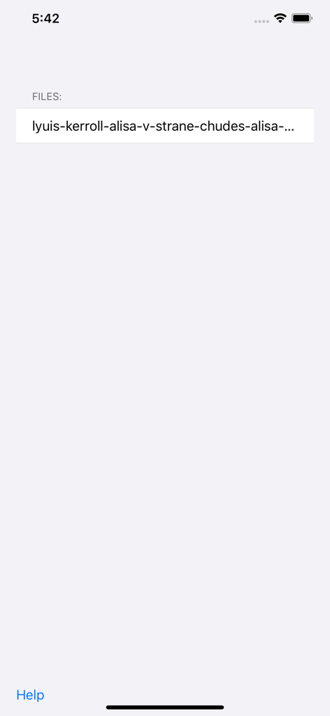 Bookster - L'interfaccia dell'app Bookster che mostra un elenco di file importati per la conversione in Apple Books.