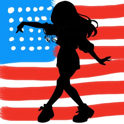 realistic girl danceing