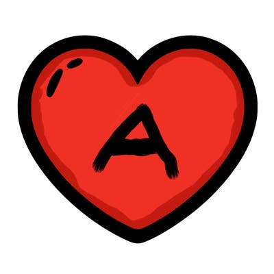 a blank heart