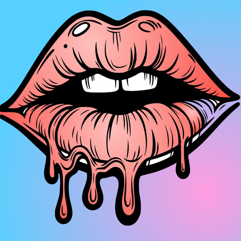lips that look realistic and drip