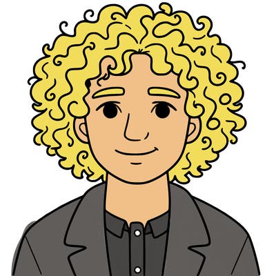 man with curly hair