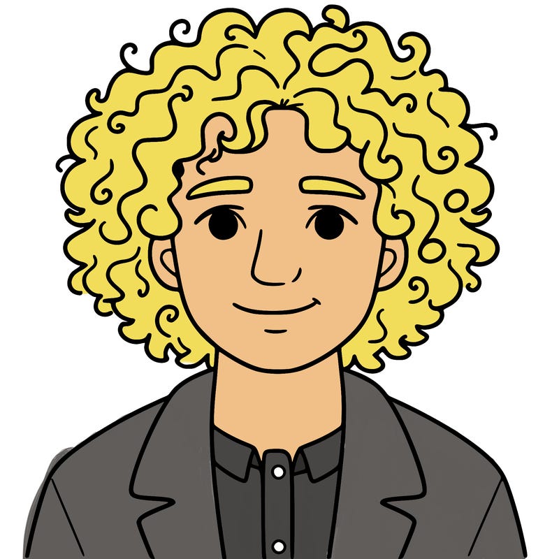 man with curly hair