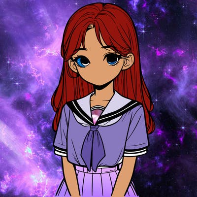 a realistic girl in a school uniform