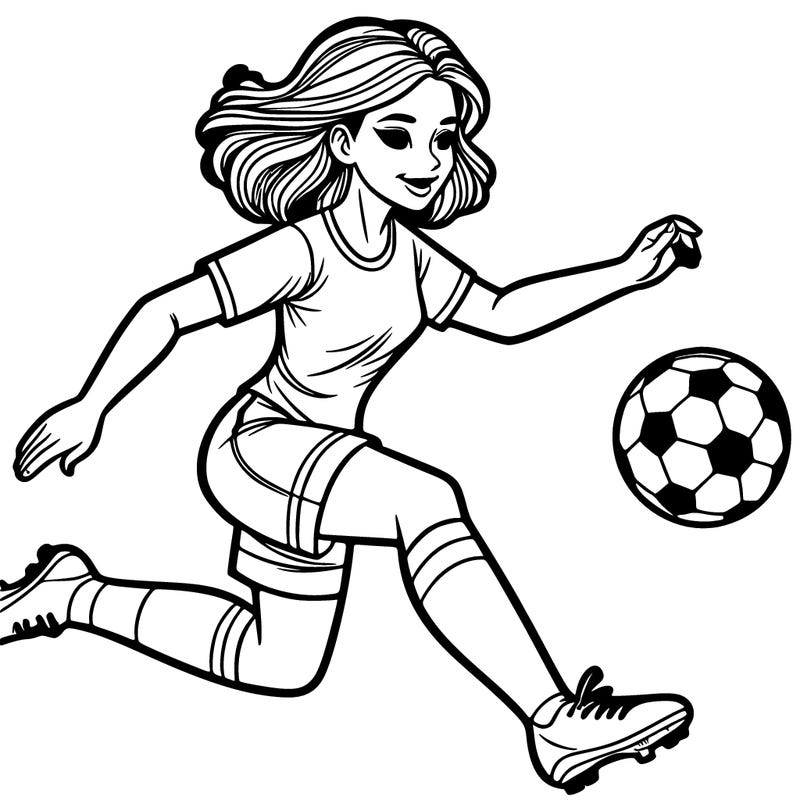 woman playing soccer