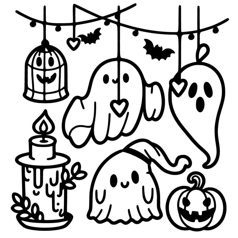 halloween fantom decors peur cute amour