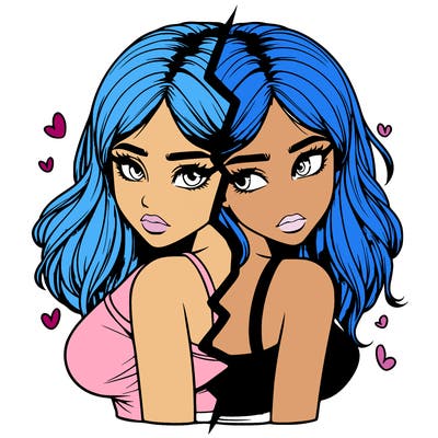 realistic girl split