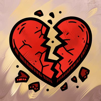 broken to pieces heart