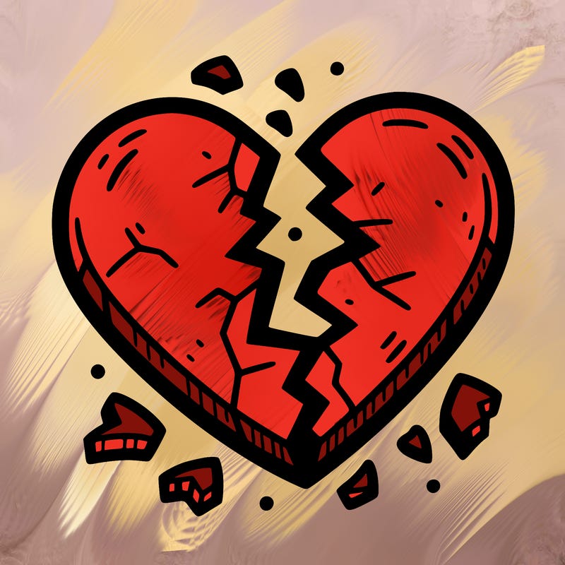 broken to pieces heart