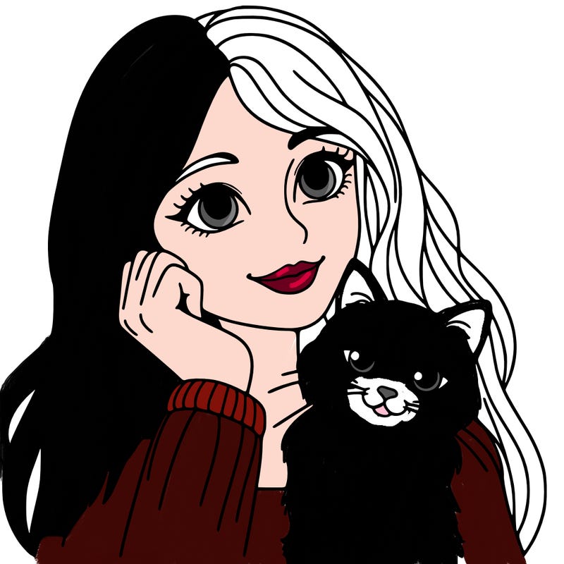 woman with cat