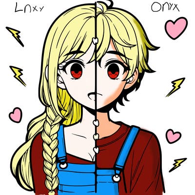 realistic girl boy split