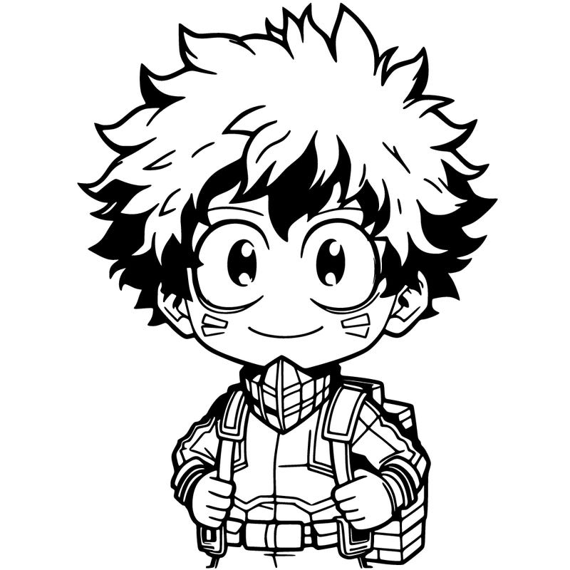 midoriya in hero uniform