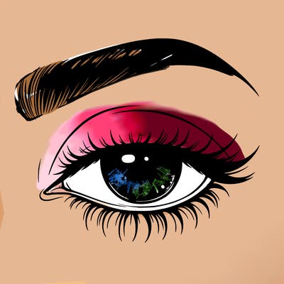 eye closed realistic