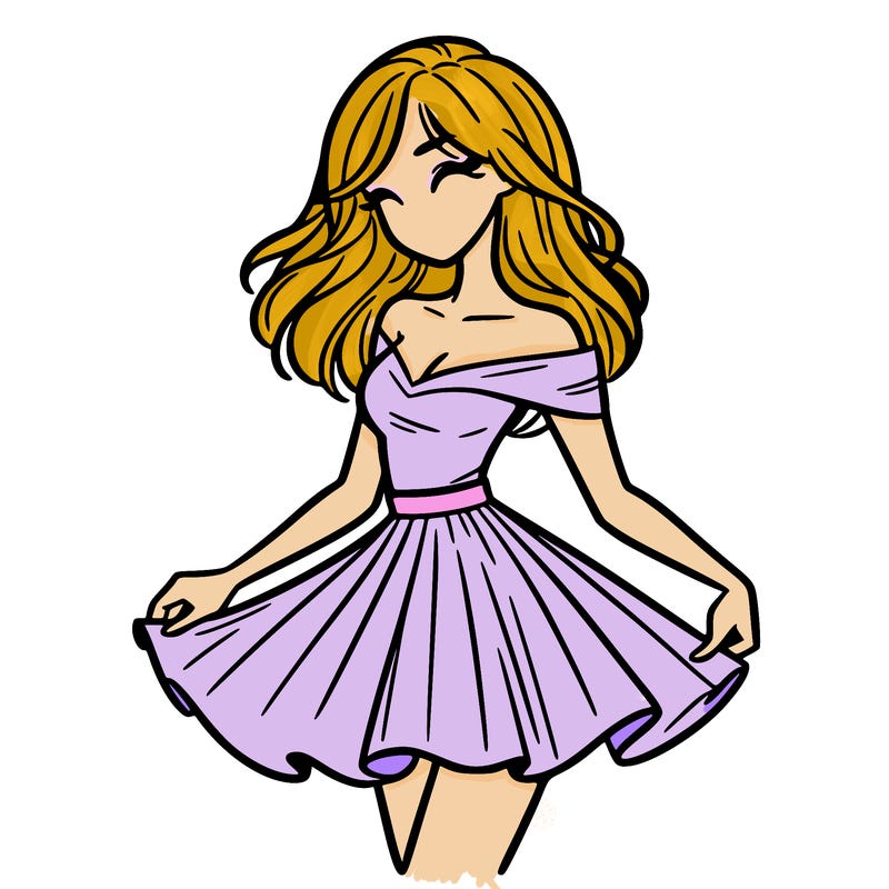 woman in skirt