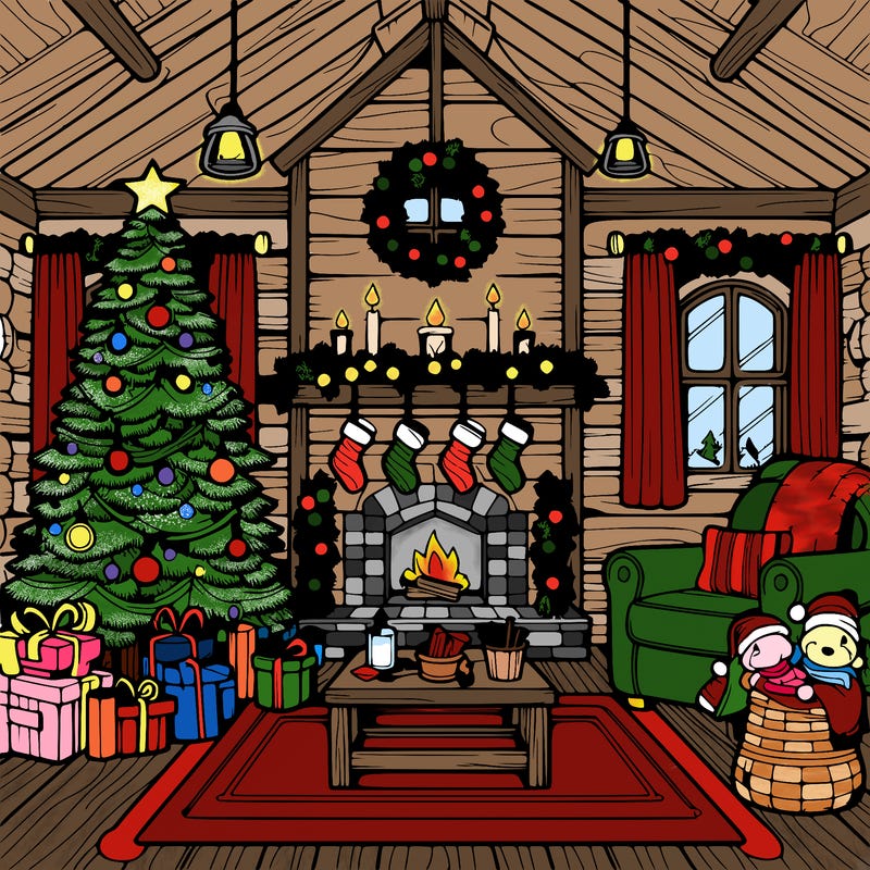 christmas house interior