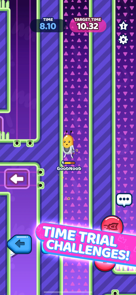 Goober Dash - A Goober character competing in a time trial challenge in Goober Dash